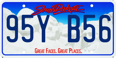 SD license plate 95YB56