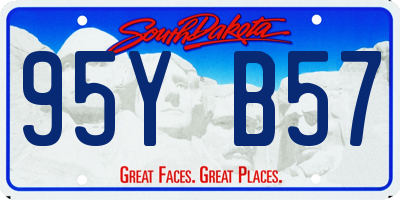 SD license plate 95YB57