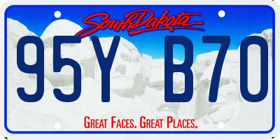 SD license plate 95YB70