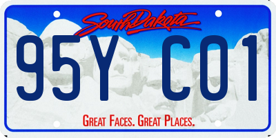 SD license plate 95YC01