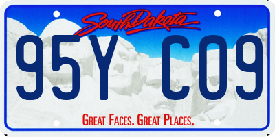 SD license plate 95YC09