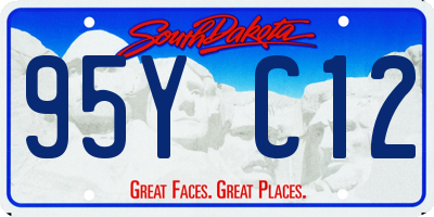 SD license plate 95YC12
