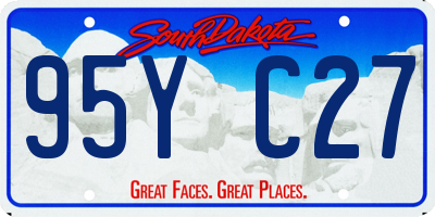 SD license plate 95YC27