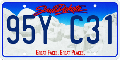 SD license plate 95YC31
