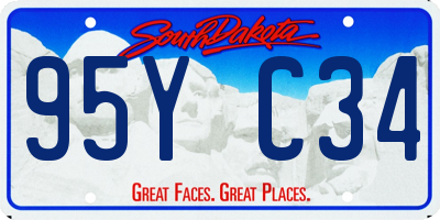 SD license plate 95YC34