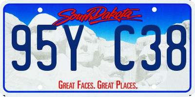 SD license plate 95YC38
