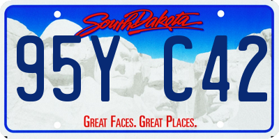SD license plate 95YC42