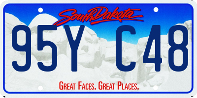 SD license plate 95YC48