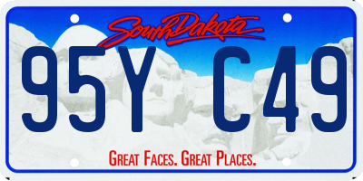 SD license plate 95YC49