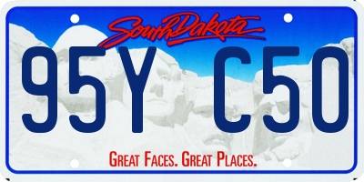 SD license plate 95YC50
