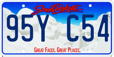 SD license plate 95YC54