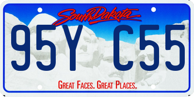 SD license plate 95YC55