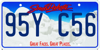 SD license plate 95YC56