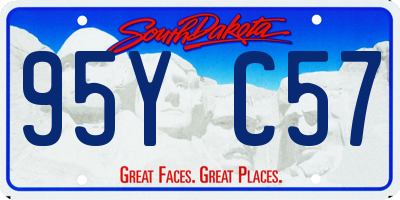 SD license plate 95YC57