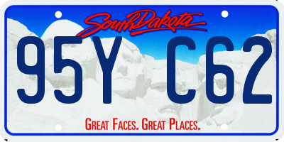 SD license plate 95YC62