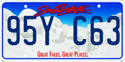 SD license plate 95YC63