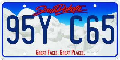 SD license plate 95YC65