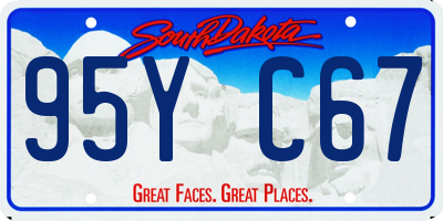 SD license plate 95YC67