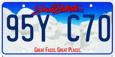 SD license plate 95YC70