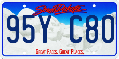 SD license plate 95YC80