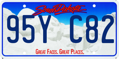 SD license plate 95YC82