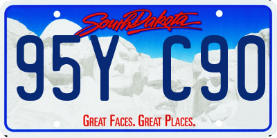 SD license plate 95YC90