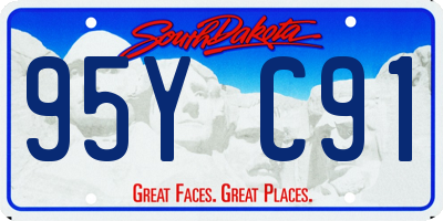 SD license plate 95YC91