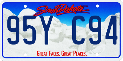 SD license plate 95YC94