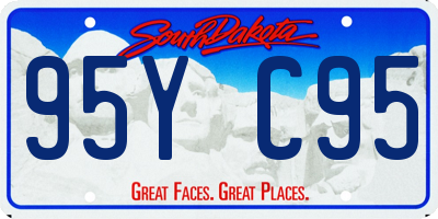 SD license plate 95YC95