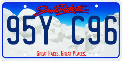 SD license plate 95YC96