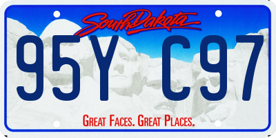 SD license plate 95YC97