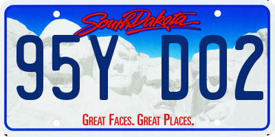 SD license plate 95YD02