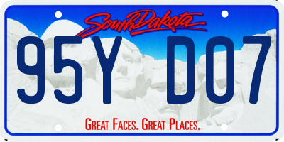 SD license plate 95YD07