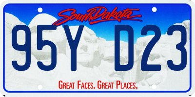 SD license plate 95YD23