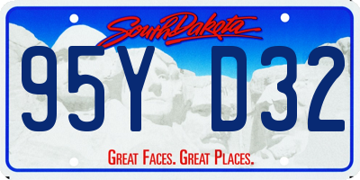 SD license plate 95YD32