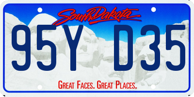 SD license plate 95YD35