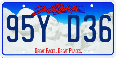 SD license plate 95YD36