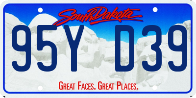 SD license plate 95YD39