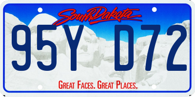 SD license plate 95YD72