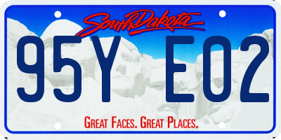 SD license plate 95YE02