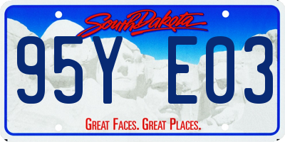 SD license plate 95YE03