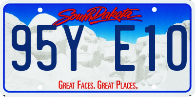 SD license plate 95YE10