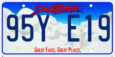 SD license plate 95YE19