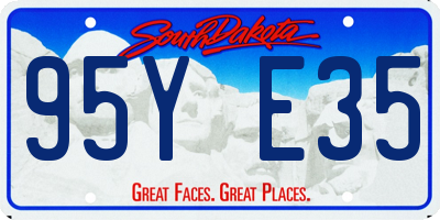 SD license plate 95YE35