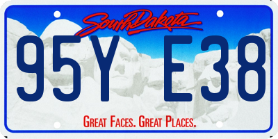 SD license plate 95YE38