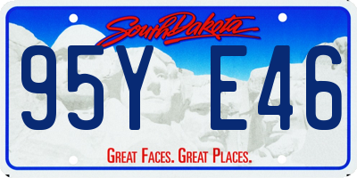 SD license plate 95YE46