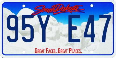 SD license plate 95YE47