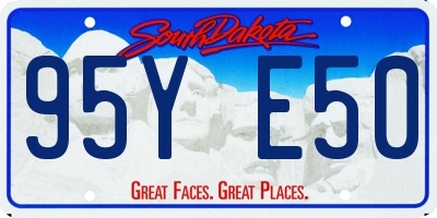 SD license plate 95YE50