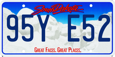 SD license plate 95YE52