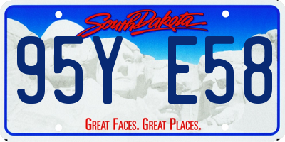 SD license plate 95YE58